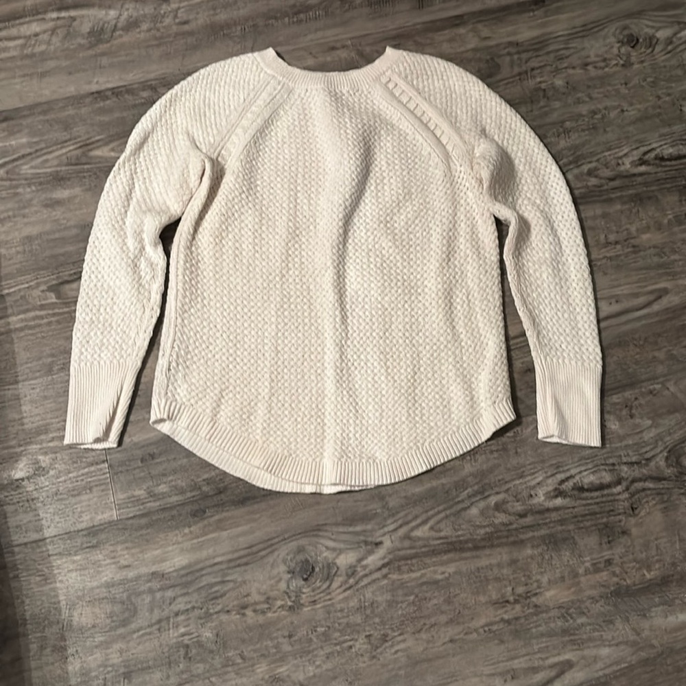 LOFT cream sweater; size Medium
